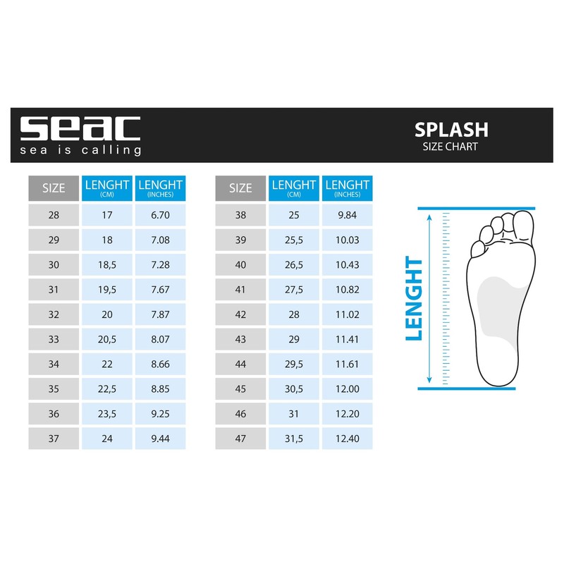 SEAC Splash Beach Shoes for Adults and Children, Quick Drying