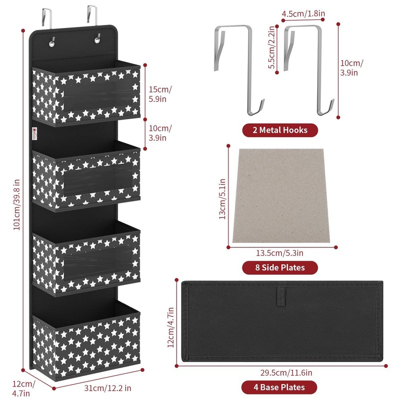 Vinsani Over The Door Hanging Organiser Space Saving Storage Solution