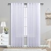 KOUFALL White Sheer Curtains 84 Inches Long for Bedroom 2