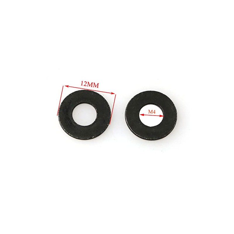 PZRT 40Pcs M4 Flat Washer Adjustment Hardware Fitting Accessories Metal