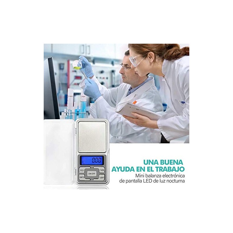 Bascula Digital Portátil Gramera 0.01g a 200g sensor de precisión