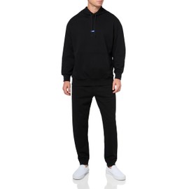HUGO Small Logo Hooded Sweatshirt and Jogger Tracksuit, Black Jade, S