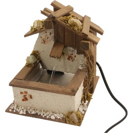 2 x FADEDA Fountain, with Pump, Height: 19 cm, Hand-Painted, Detailed Nativity Scene Figures, Christmas Table Decoration, Nativity Accessories