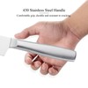 Silver Knife Set with Double Sided Wooden Magnetic Block,6-Piece Stainless