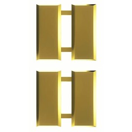 Captain Bars Collar Brass Uniform Pins (0.75'' X 0.75'')
