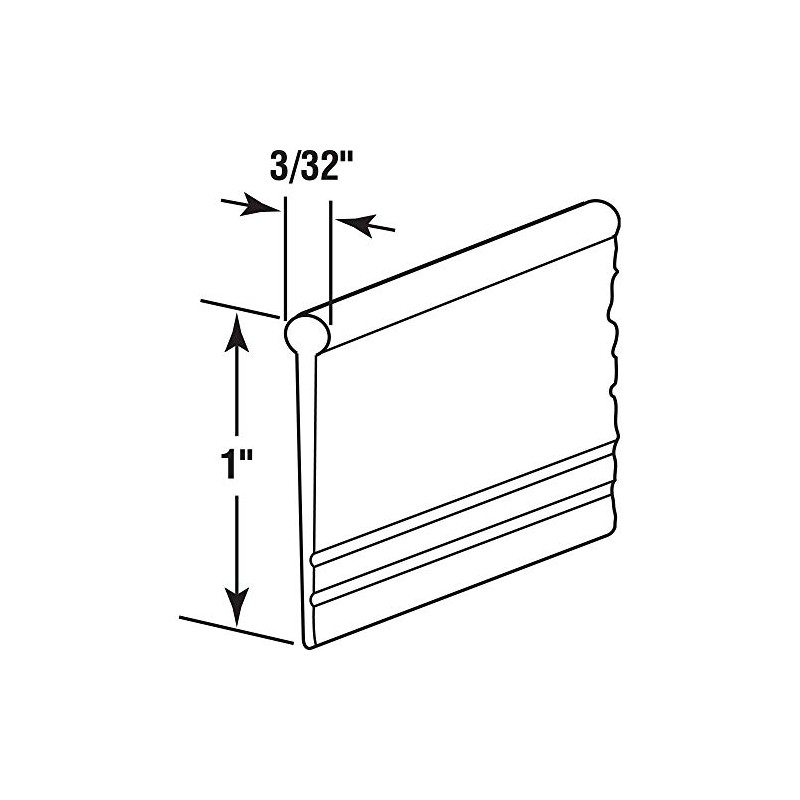 Prime-Line M 6184 Vinyl Shower Door Bottom Sweep, 37 In.