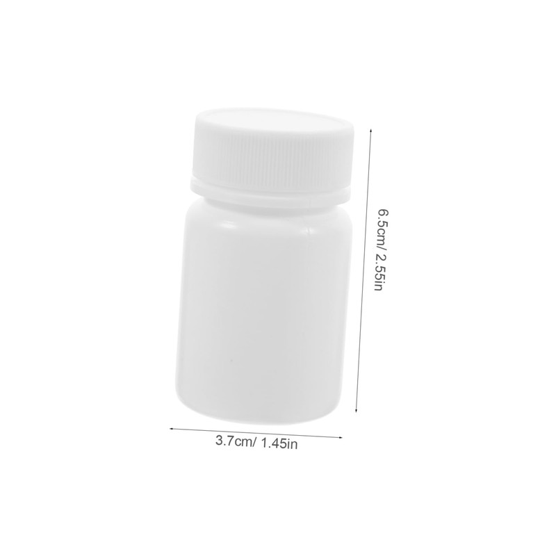 Ciieeo 20pcs Plastic Capsule Bottles with Screw Caps Portable Sample