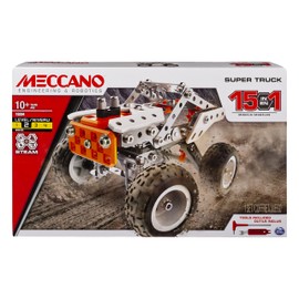 MECCANO, 15-in-1 Super Truck, S.T.E.A.M. Building Kit, for Ages 10 and Up