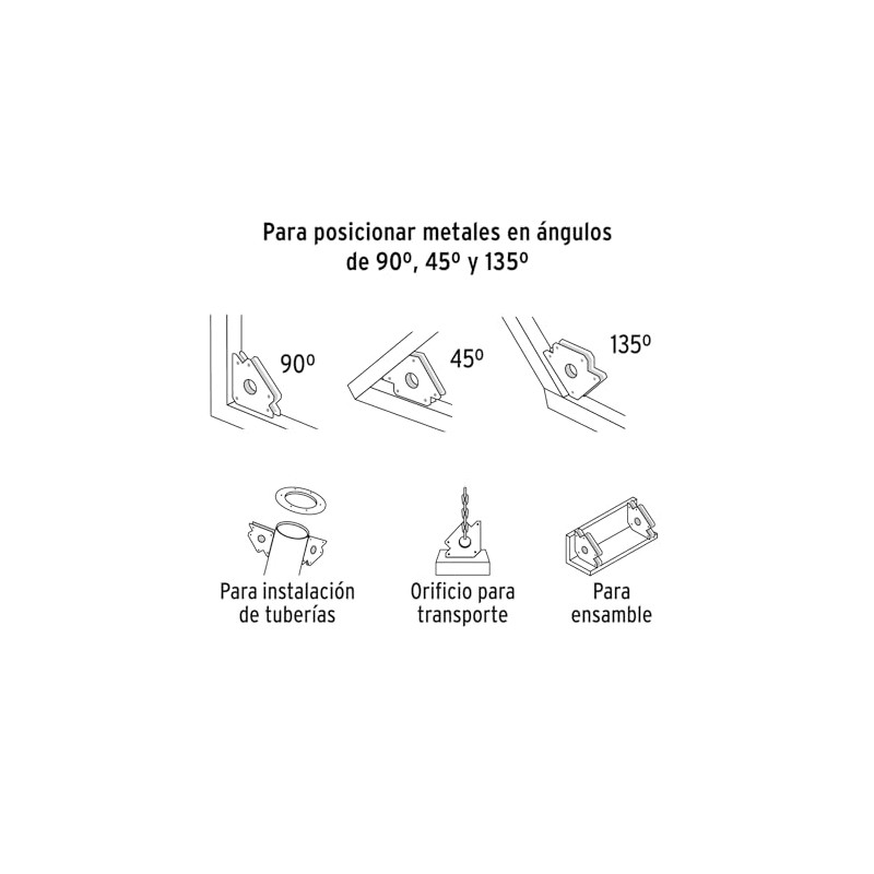 Pretul ESM-3P, Escuadra magnética 3" para soldar capacidad 10 kg