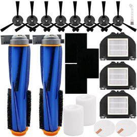 RV2310AE Replacement Parts for Shark AV2310AE RV2310AE RV2320S UR2350AE RV2300S Matrix Robot Vacuum Cleaner 2 Main Brush Roller 2 Sets Foam Filters 3 Filters 8 Side Brushes (Not For RV2300)