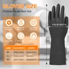 Beieverluck 10 Pairs Chemical Resistant Rubber Gloves Heavy Duty Industrial