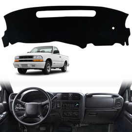 INUBOXES Dashboard Dash Board Cover Mat Pad Carpet Non-Slip Custom Compatible with Chevy S10 Blazer GMC Sonoma 1998-2004,Jimmy 1998-2001 Protector Sunshield (Black Trim)