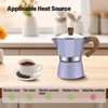 Vaolvpant 3 Cup Aluminum Moka Pot Purple Classic Stovetop Espresso