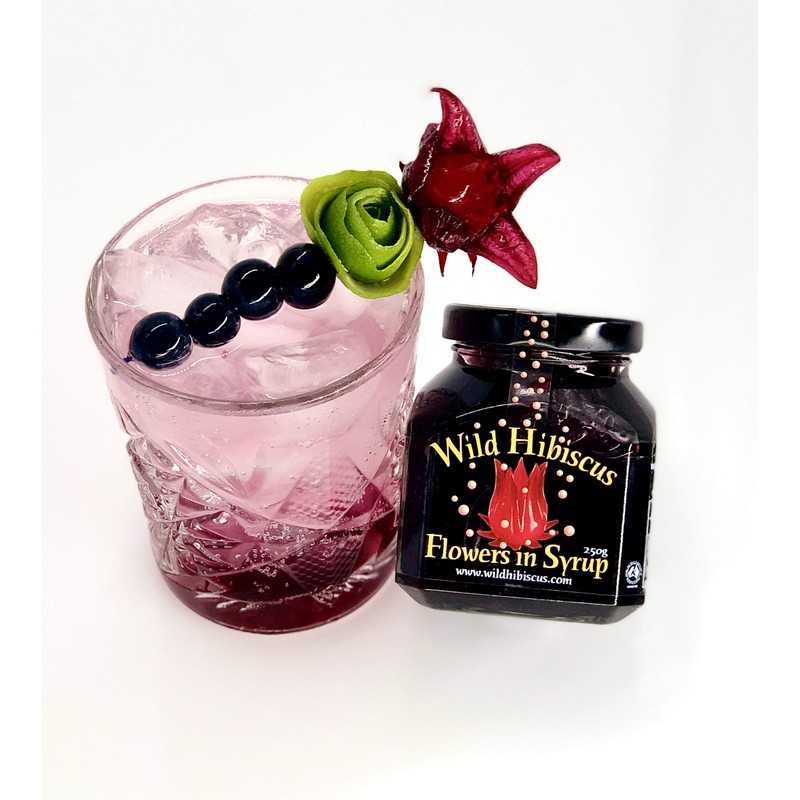 Wild Hibiscus Flowers in Syrup - 8.8 oz (250 g)