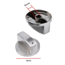 Pack of 8 Gas Hob Knobs, 6 mm Universal Hob Control Knobs, Control Knob, Gas Hob Zinc Alloy for Kitchen Hob, Gas Hob and Various Ovens, Metal Gas Hob Knob, Gas Stove Control Knobs, Silver