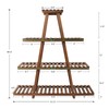 Ufine 4 Tier Wood Plant Stand Indoor Outdoor A Frame