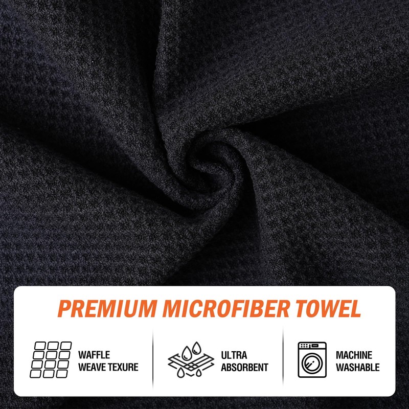 Magnetic Golf Towel, Ultra-Absorbent Microfiber Cleaning Towel (2, Dark Blue)