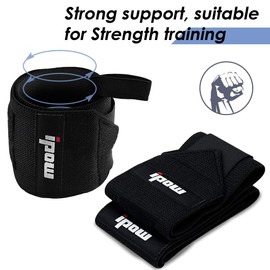 ipow Pack of 2 Wrist Brace Wrist Support Adjustable Breathable Wrist Protectors for Strength Training, Sports, Fitness & Bodybuilding - Black