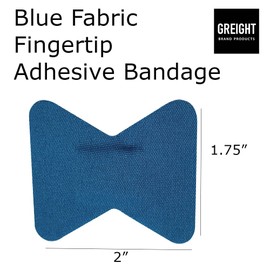 Flexible Blue Fabric Assorted Adhesive Bandages Knuckle and Fingertip - 100 count (50 Pcs Knuckle and 50 Pcs Fingertip) - Sterile and Latex Free