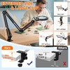 KIRKAS 12X Magnifying Glass with Light and Stand, Extra-Long Arm
