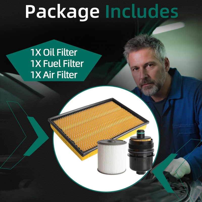 Riyhch Engine Oil & Fuel & Air Filter Set, Fit
