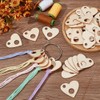 BENECREAT 80pcs Thread Drops Wooden Thread Drop Heart Floss Drop