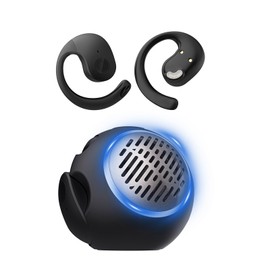 Open Ear Kopfhörer Bluetooth 5.4 kabellos Lautsprecher mit Licht Musikbox klein tragbar Wireless Air Bone Conduction Headphones mit Ohrbügel schnurlos drahtlos on Ear Kopfhörer für Läufer Radfahren