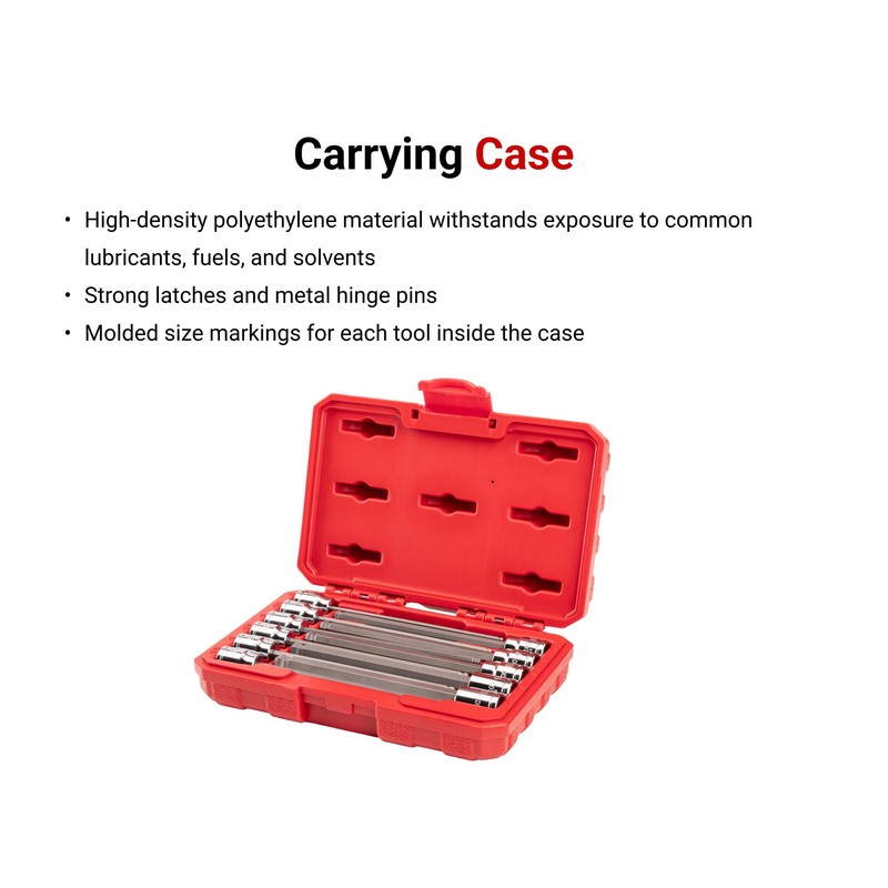 TEKTON 3/8 Inch Drive Long Ball End Hex Bit Socket