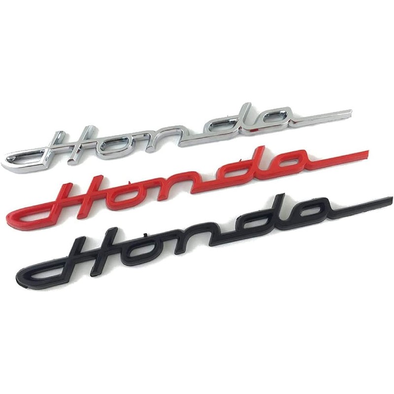 Chaojibao 1pc Honda Classic Emblem Plated Cursive 215mm*23mm (Black)