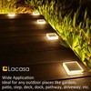 Lacasa 4 Pack Solar Deck Lights Outdoor Waterproof LED, Garden