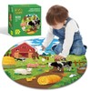 Farm Animals Round Jigsaw Puzzles,72 Piece Round Large Floor Puzzles