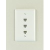 Legrand - OnQ 3 Port Keystone Single Gang Wall Plate,
