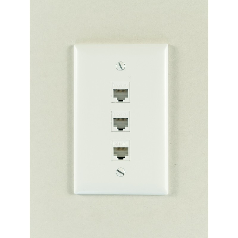 Legrand - OnQ 3 Port Keystone Single Gang Wall Plate,