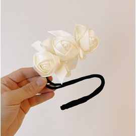 White Rose Hair Bun Makers Lazy Curler Clips Doughnut Hair Bun Maker Twist Bun Accessories Hair Styler Tool for Women Girls