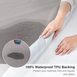 NaturesHome Fitted Sheet, Waterproof, High Quality Allergen Protection, Noise-free, Soft and Comfortable, Bed Sheets, Mattress, Futon Cover, Nursing Care, Bedwetting Sheets, Four Seasons, No Vinyl