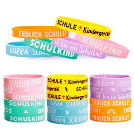 COLOFALLA Pack of 24 School Bracelets Finally School Child 2024 Party Bag First Day of School Gifts Boy Girl School Introduction Party Favours