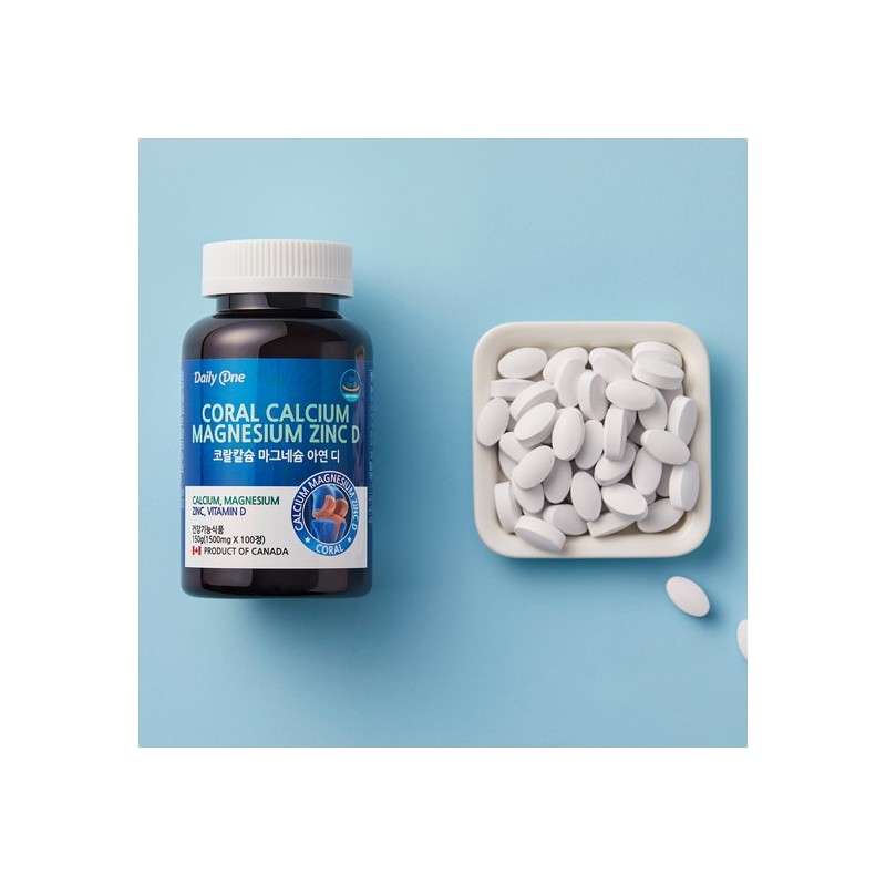 Daily One Coral Calcium Magnesium Zinc D 1,500mg x 100