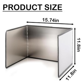 ZHQZZPH 3-Sided Stainless Steel Grease Splatter Guard for Frying Pan