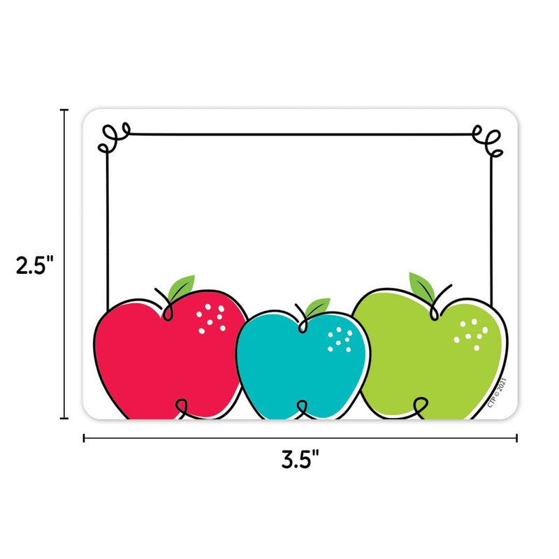 CTP Doodle Apples Badge Labels for Classroom (Creative Teaching Press
