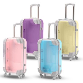 CVASNF Pack of 4 Mini Suitcase Gift Box, Money Gift, Travel Holiday Fund, Travel Fund Gift, Travel Suitcase, Miniature Money Box, Suitcase, Money Case as Money Gift for Holidays