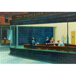 Pomegranate 1000-Piece Jigsaw Puzzle for Adults, Edward Hopper's Nighthawks, Matte Finish, Snug Fit