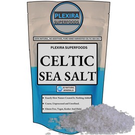 Celtic Sea Salt - 600g by Plexira Superfoods |100% Natural with No Additives |Pure and Natural Grey Coarse Celtic Salt with 82 Minerals - Hand Harvested Celtic Sea Salt