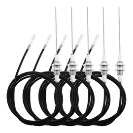 Aupoko Spark Igniter with M10 x 1 Thread Universal Ceramic Electrode Spark Plug Wire 900 mm with 2.8 x 0.5 Flat Terminal for Gas Fireplace Oven Heating Pack of 4