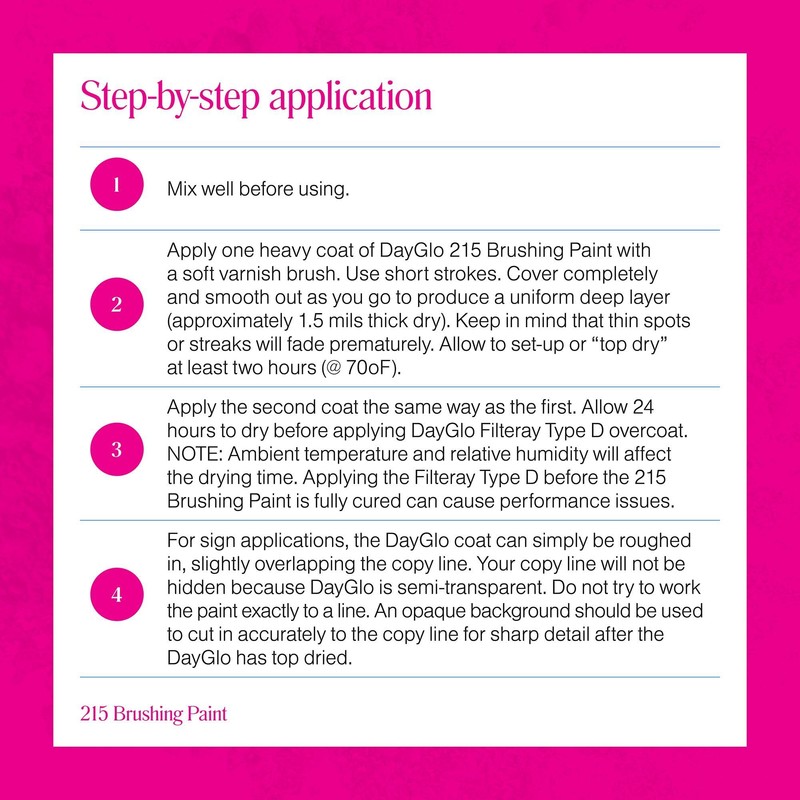 DayGlo Fluorescent Solvent-Based 215 Alkyd Brushing Enamel Paint, high visibility