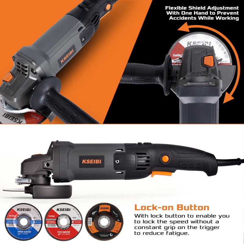 KSEIBI 711943K Angle Grinder Tool - 4 1/2 inch, 950W,