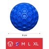 DDCAN Blue Rubber Dog Ball 80mm Strong and Durable High