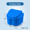 Denture Cup Dental Retainer Case Cleaning with Strainer Basket, Orthodontic