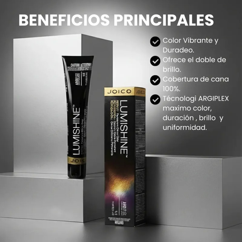 Joico - Kit Tinte Profesional Lumishine Joico + Peróxido Rubio