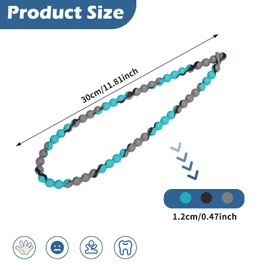 Chew Necklaces for Sensory Kids and Adults, Chewy Necklace Sensory Toys for Nail Biting, Teething Necklace for Baby, Toddler, and Mom, Fidget Oral Chew Toys for Boys and Girls