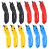 REXBETI 12 Pack Utility Knife Retractable Box Cutter, 4 Color